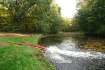 Wasser marsch für die Wasserläufe des Bürgerparks