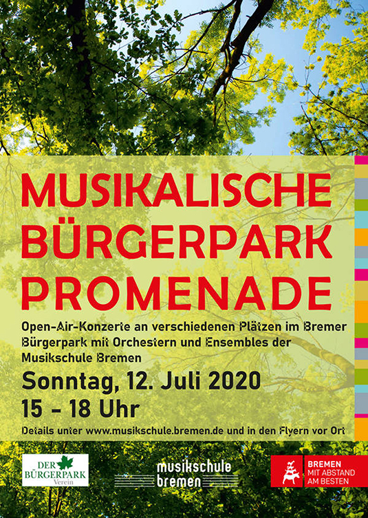 Plakat Musikalische Bürgerpark Promenade der Musikschule Bremen
